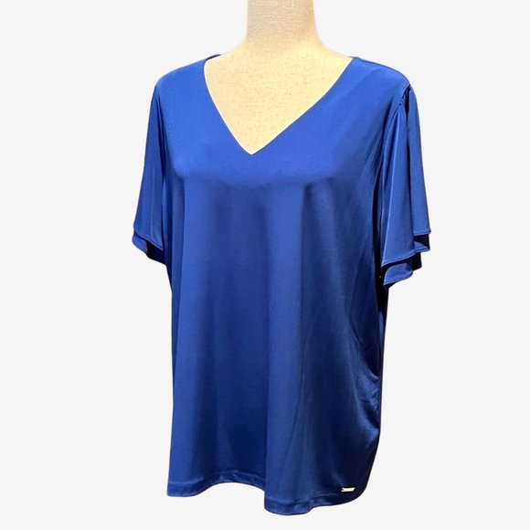 Calvin Klein Tops - Calvin Klein Flutter Bell Sleeve Blouse (NWOT)